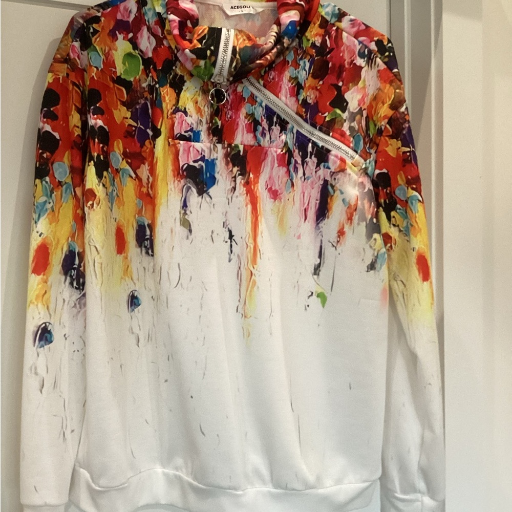 Women's Colorful Abstract Top
